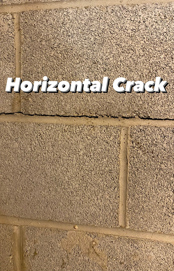 Horizontal Cinder Block Crack-Repair Maryland