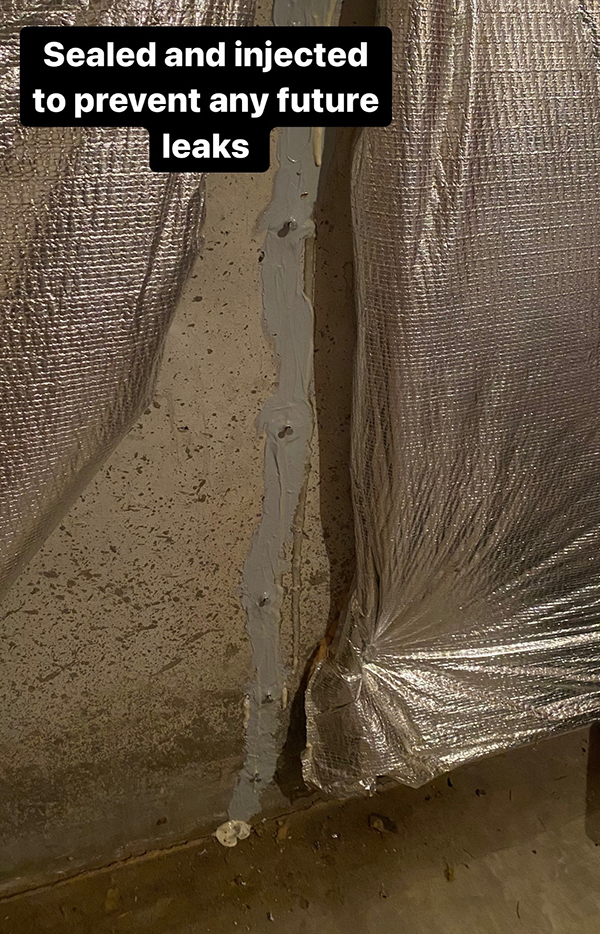 Vertical Crack Repair Leak Maryland 2